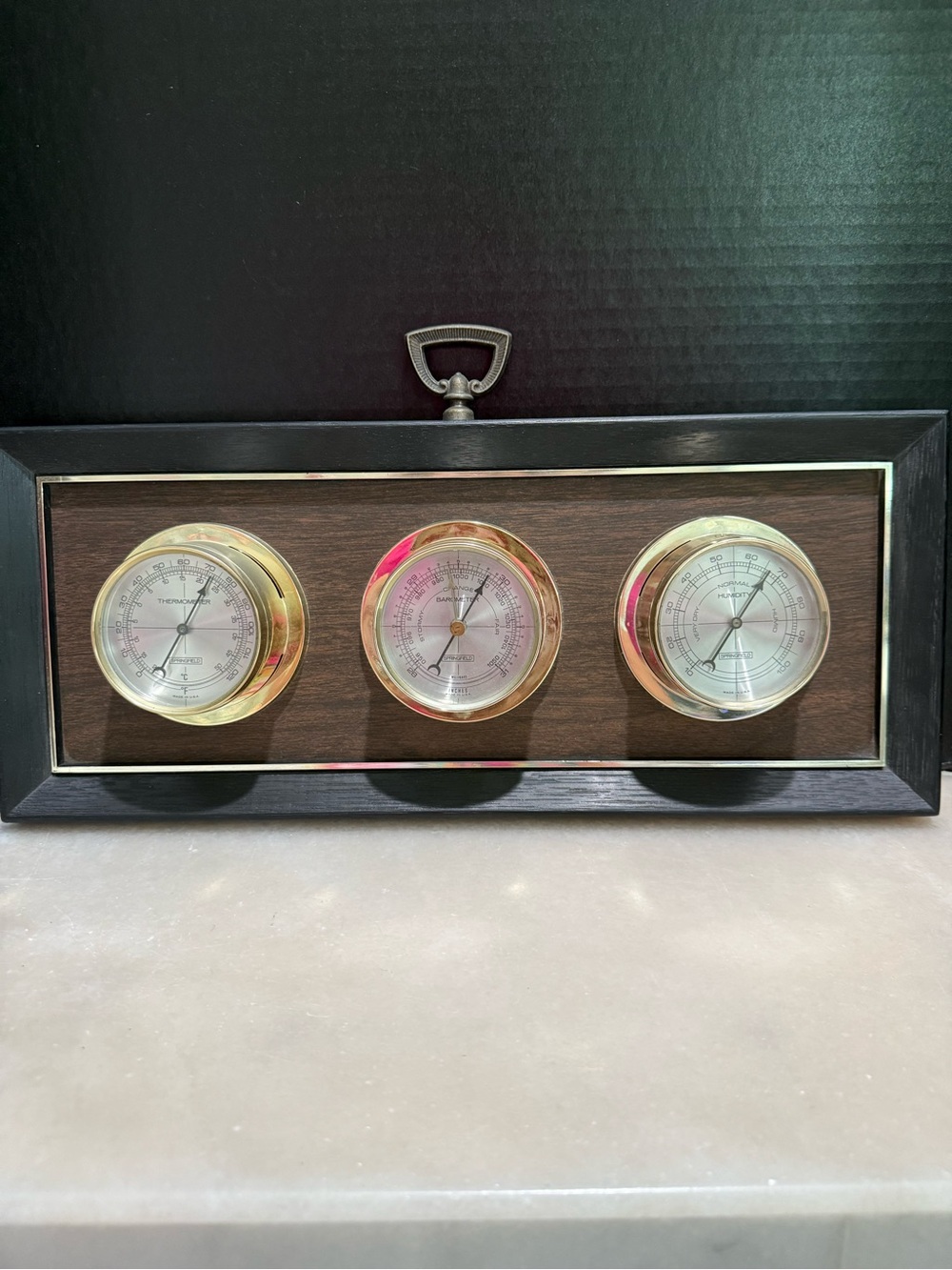 Vintage Springfield Weather Station Barometer Thermometer Hygrometer